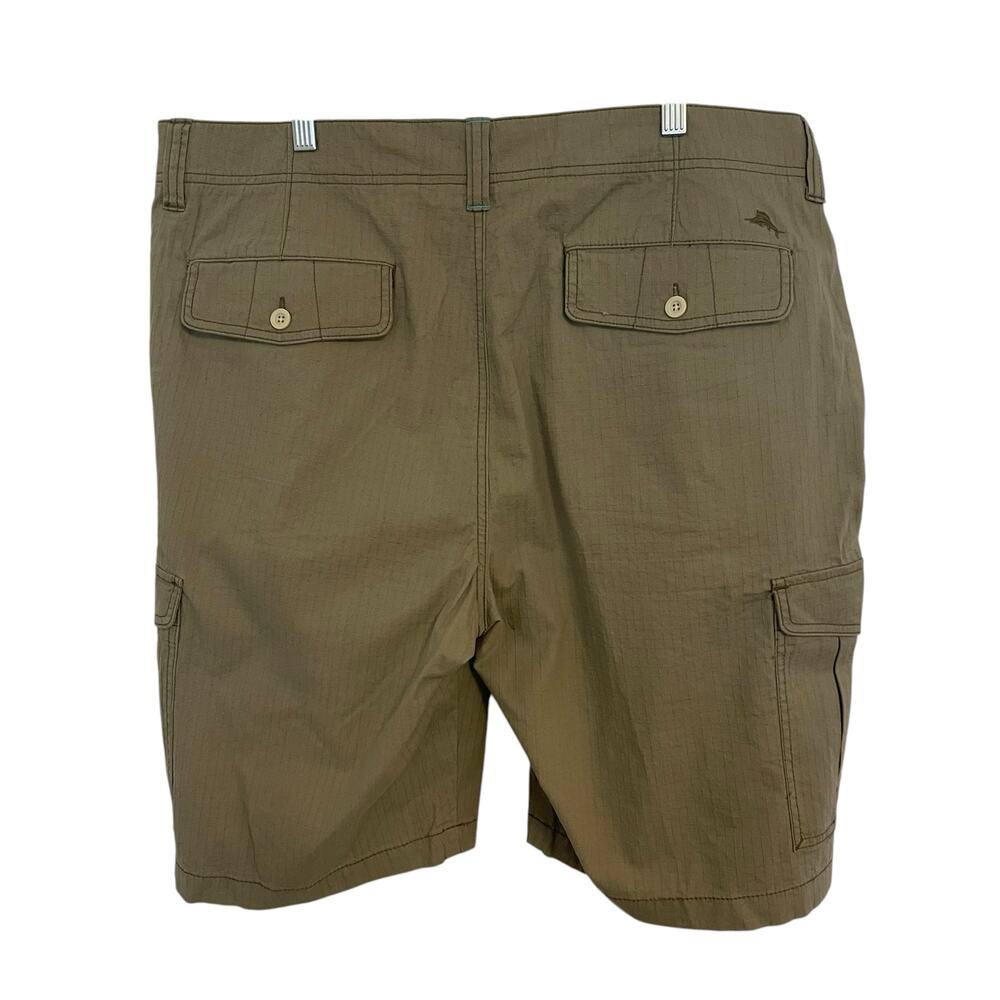 Tommy Bahama Mid Rise Flat Front Cargo Shorts Brown Textured Mens Size 38 - Picture 2 of 5